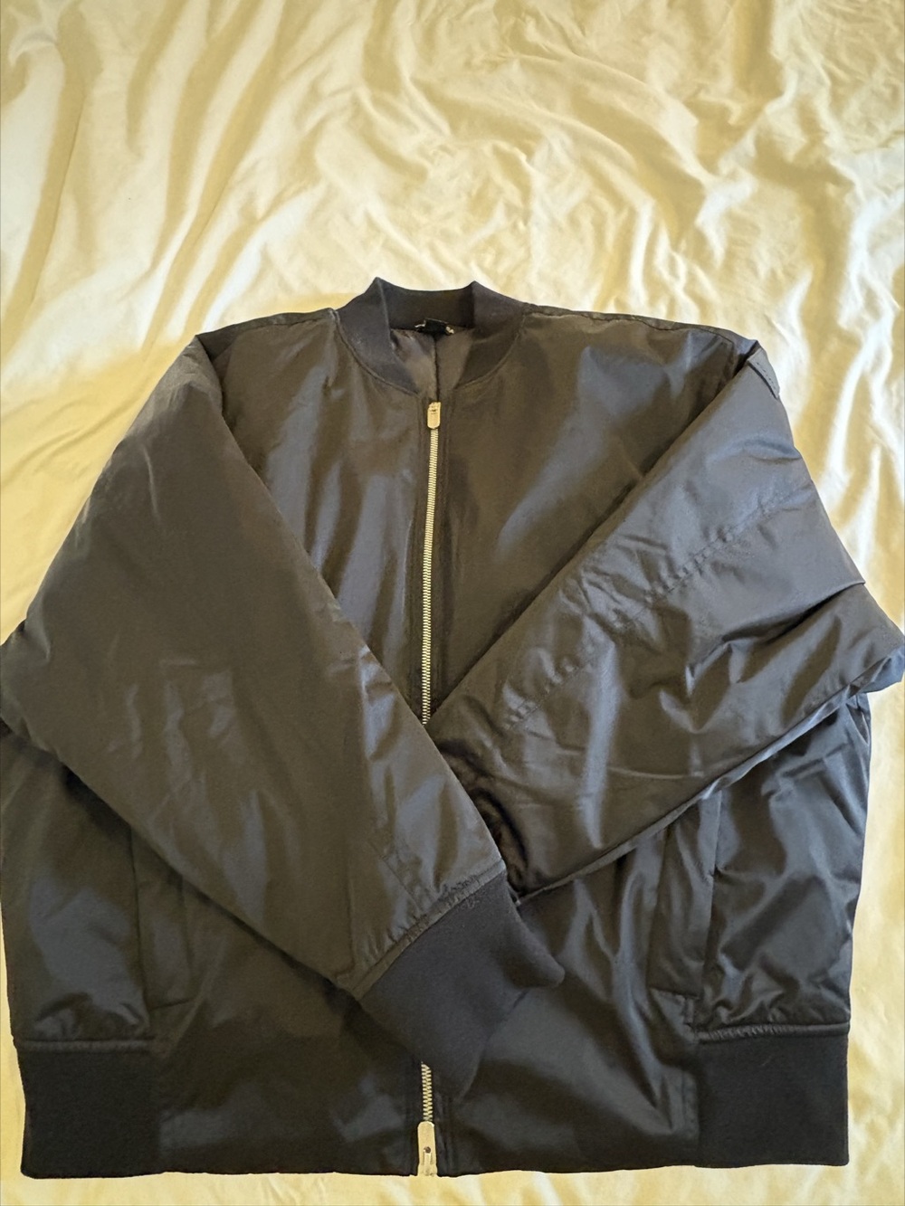 Athleta Jetset Bomber Women's Black Bomber Jacket Size L
